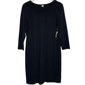 Gap Womens Black Long Sleeve Black Jack Dress NEW L Stretch Minimalist
